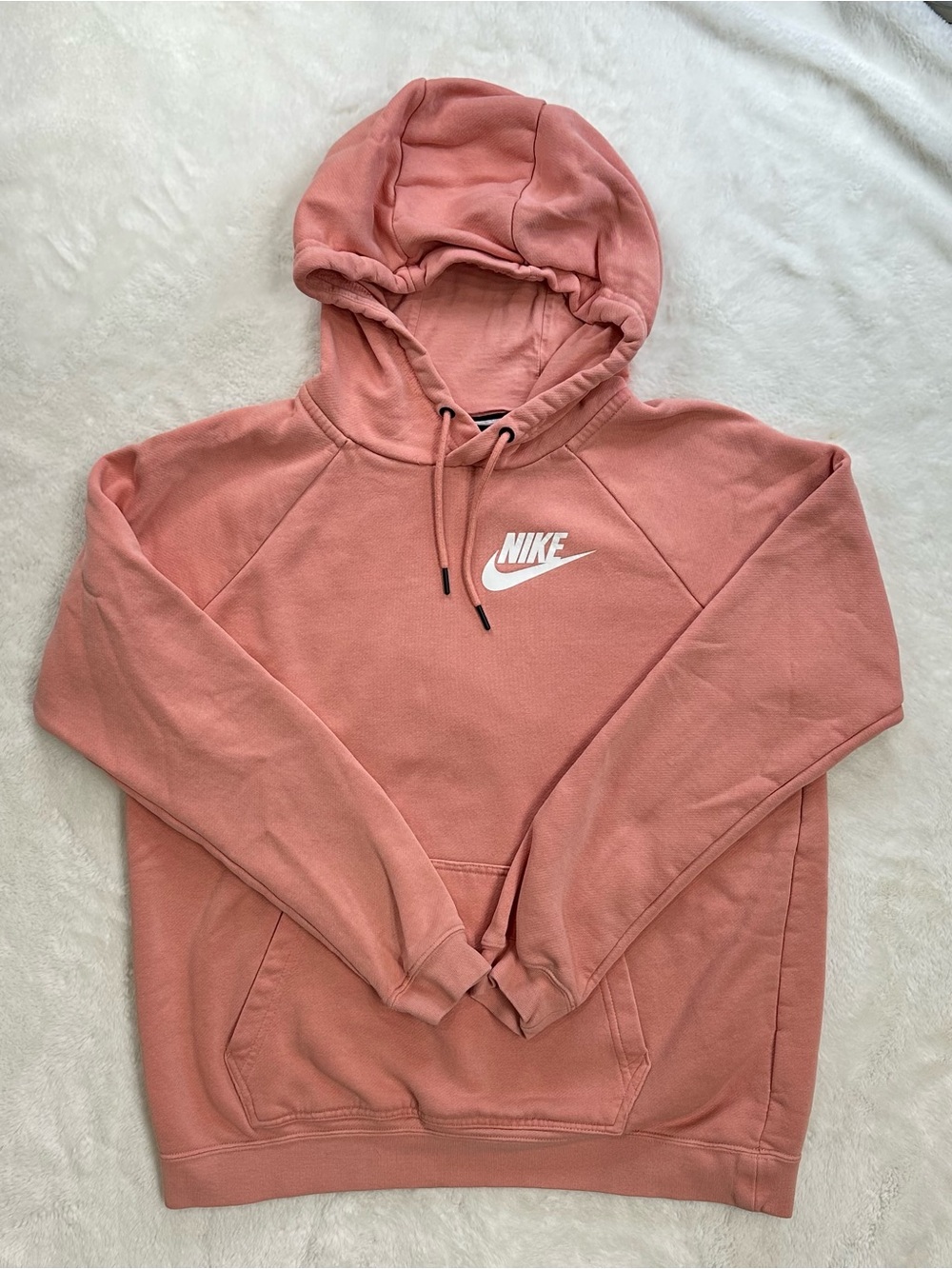 Nike Sportswear Essential Fleece Pullover Hoodie - Coral - Size Medium